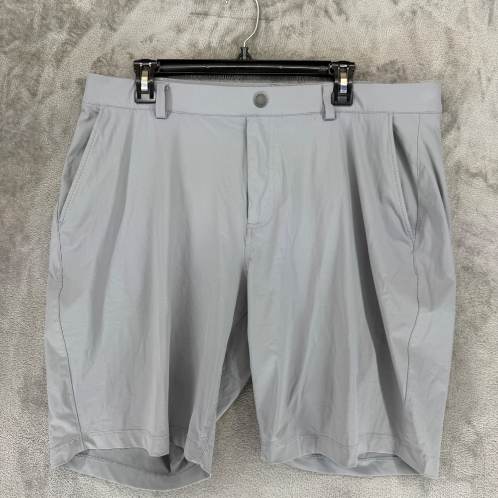 Redvanly Mens Golf Shorts Gray Performance Stretch Athletic Size XL 9" Inseam